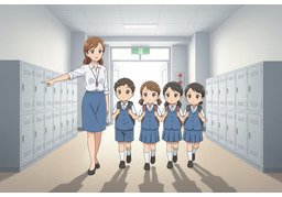演练のイラスト