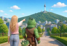 남산のイラスト