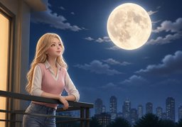 보름달のイラスト