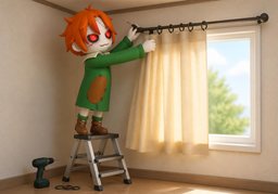 커튼のイラスト