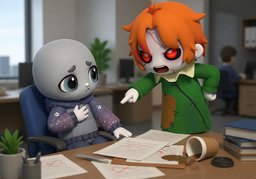 Illustration for durement (harshly)