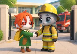 소방관のイラスト