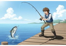 钓鱼のイラスト