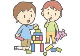 남매のイラスト