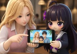 보여주다のイラスト