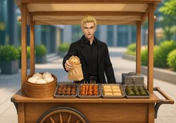 小贩のイラスト