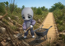 自力更生のイラスト