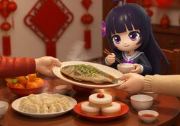 年夜饭のイラスト