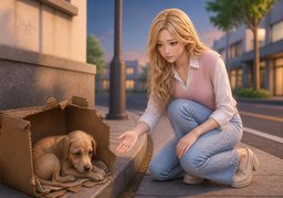 애처롭다のイラスト