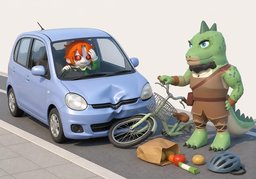 肇事のイラスト