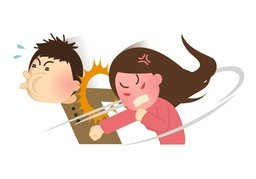 殴打のイラスト
