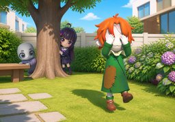 Illustration for cache-cache (hide-and-seek)