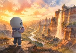 신기하다のイラスト
