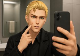 여드름のイラスト