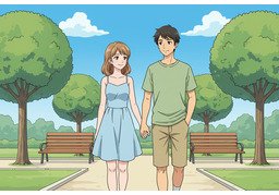 情侣のイラスト