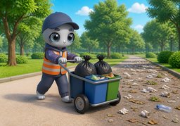 环卫工人のイラスト