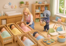Illustration for Krippe (daycare)