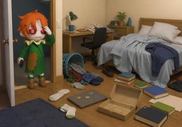 지저분하다のイラスト