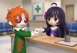 대기번호のイラスト