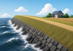 堤のイラスト