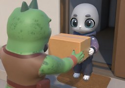 妥投のイラスト