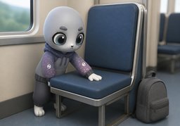 硬座のイラスト