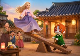 민속놀이のイラスト