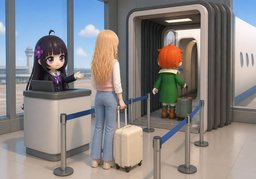 登机口のイラスト