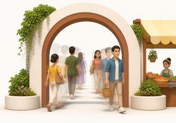 往来のイラスト