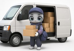 配送员のイラスト