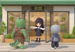 개장시간のイラスト