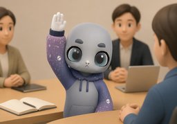 손들기のイラスト
