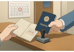 Illustration for 续签 (renew a visa)