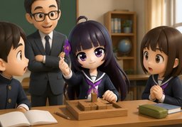 똑똑하다のイラスト
