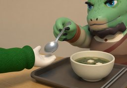 숟가락のイラスト