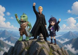 산꼭대기のイラスト