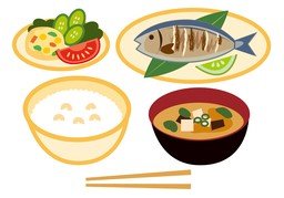 就餐のイラスト