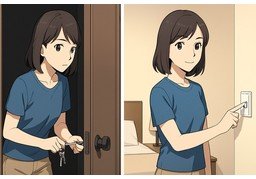 开灯のイラスト