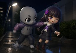 폭행のイラスト