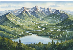 流域のイラスト