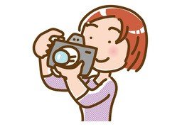 单人照のイラスト
