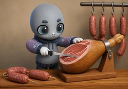 Illustration for charcutier (pork butcher)