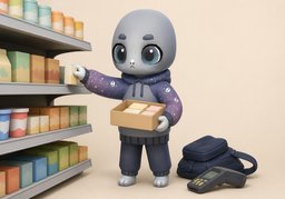 打工のイラスト