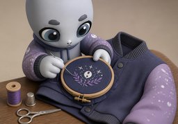 Illustration for broder (embroider)