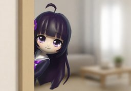 露脸のイラスト