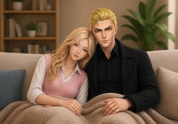 两口子のイラスト