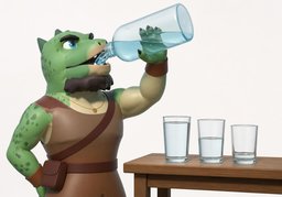 多喝水のイラスト