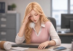 한숨のイラスト