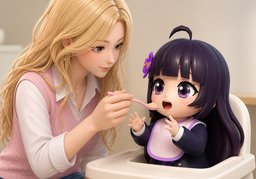 먹이다のイラスト