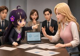 갑론을박のイラスト
